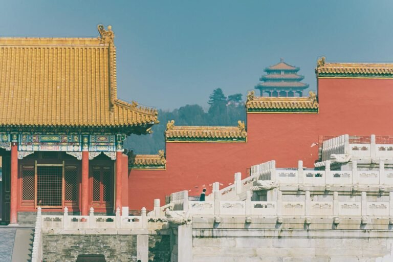 Traditional architecture and vibrant colors of the Forbidden City in Beijing, showcasing historical Chinese design.